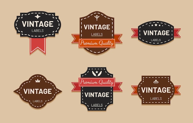 Set of Vintage Label Templates