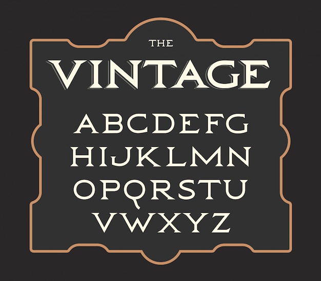 Set of vintage letters.