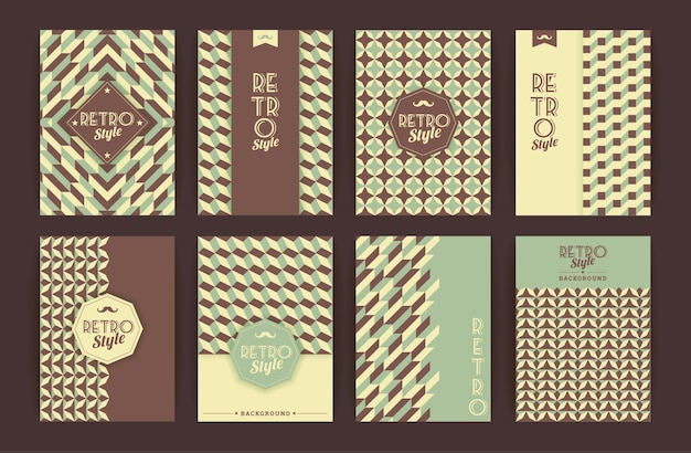 Set of Vintage Retro Backgrounds.