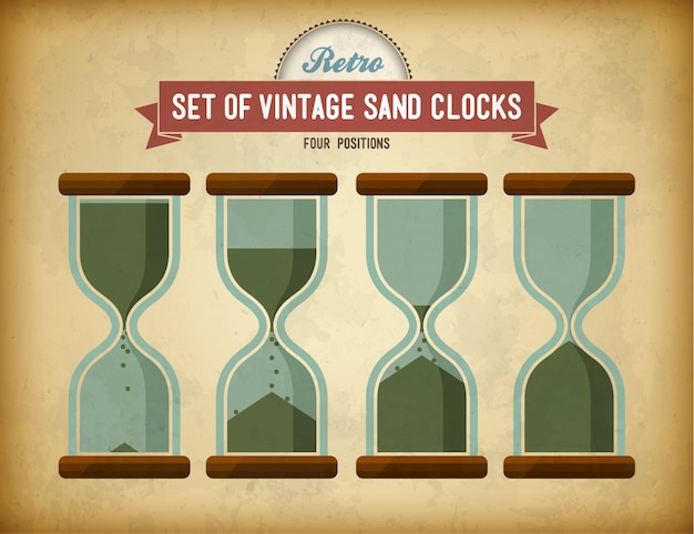 Set of vintage sand clocks