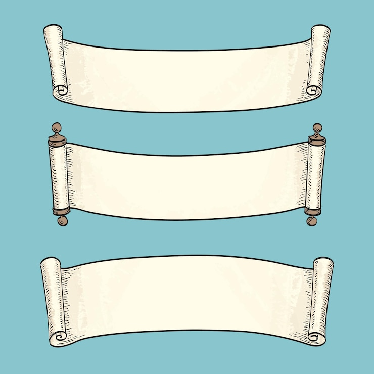 Vector set of vintage scrolls