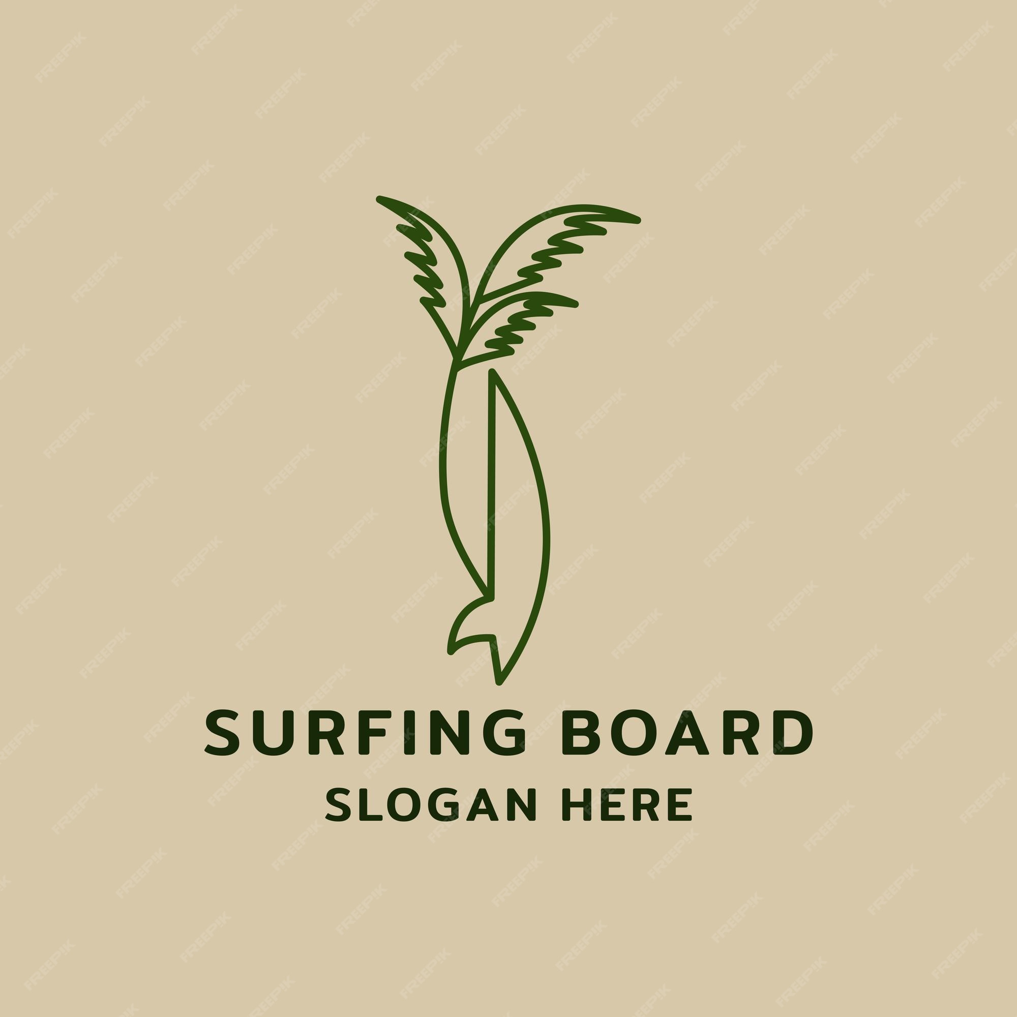 Premium Vector | Set of vintage surfing graphics and emblems for web ...