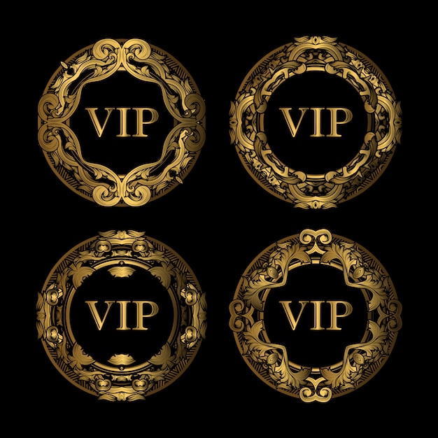 Set di lusso vip golden frame