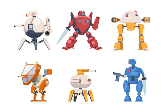 Vector set of war robots