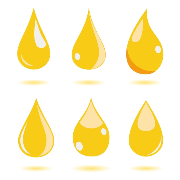 Vector set of water drops