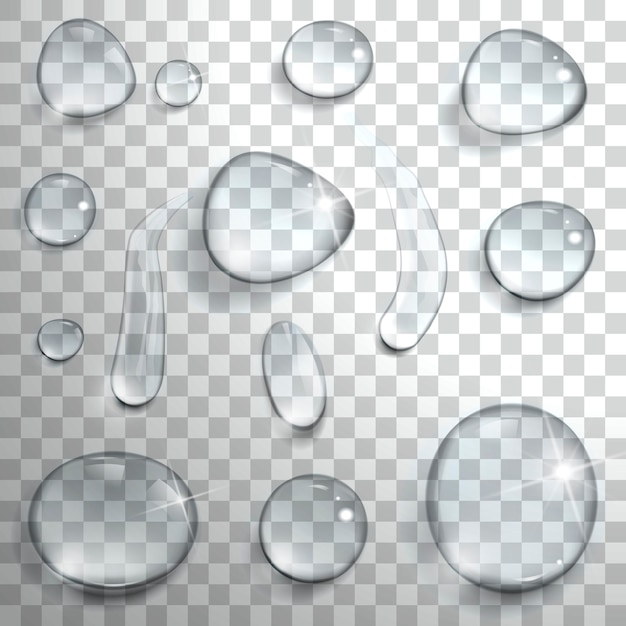 Set of Water Drops