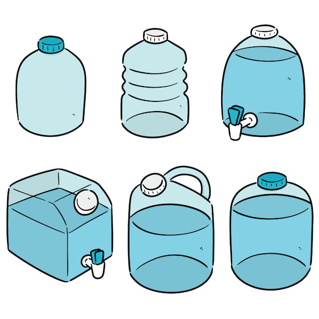 set of water gallon