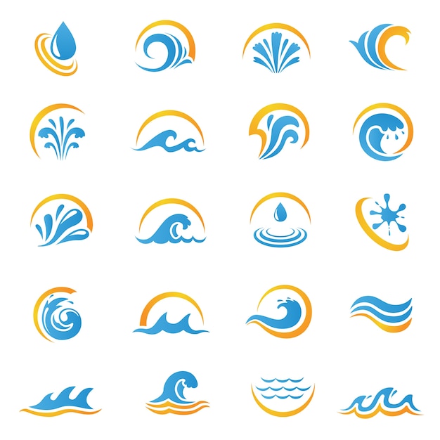 Set of Water and Sea Symbols