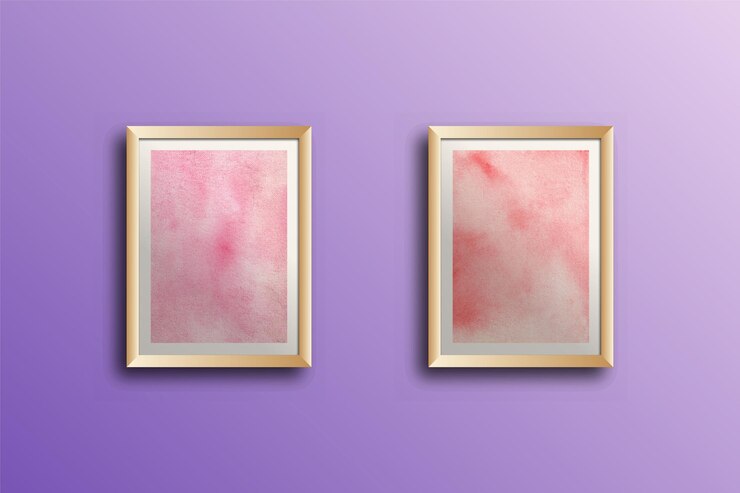 Vector set of watercolor hand painted   wall art 