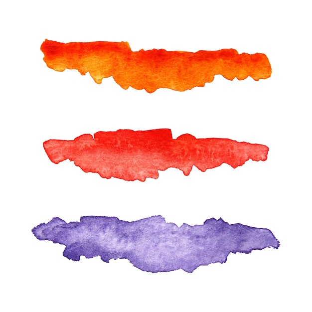 Set of watercolor splashes 4
