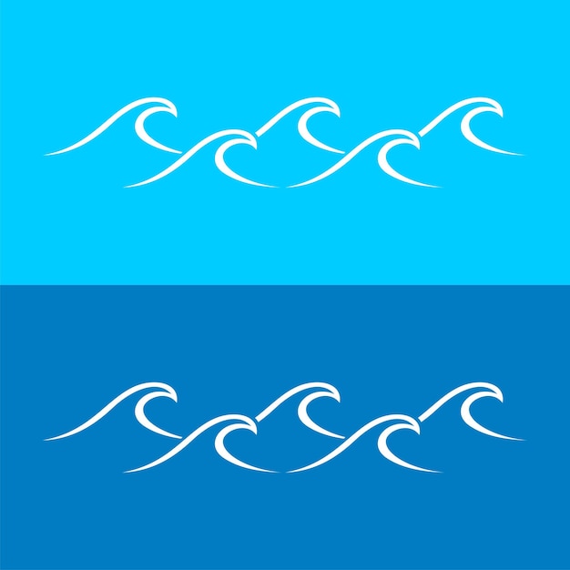 Set waves line logo template illustration design vector eps 10