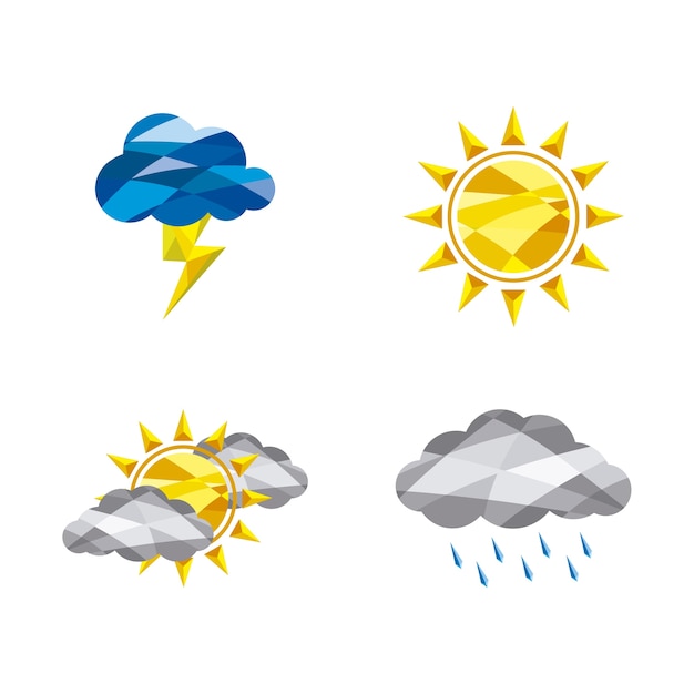 Set of weather icons