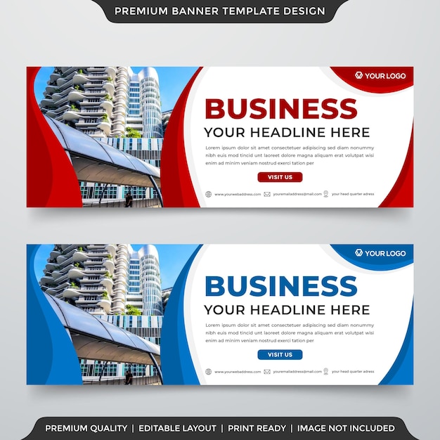 Set di banner web template premium vector