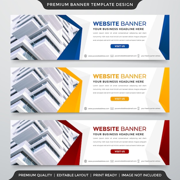 Vector set of web banner template