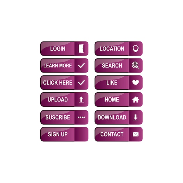 Set di web button design