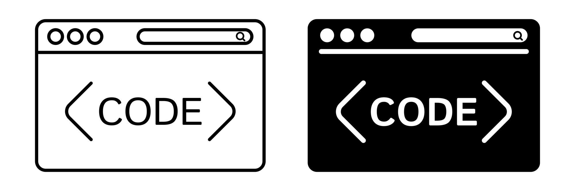 Premium Vector | Set of Web Coding Icons Programming Symbols Modern ...
