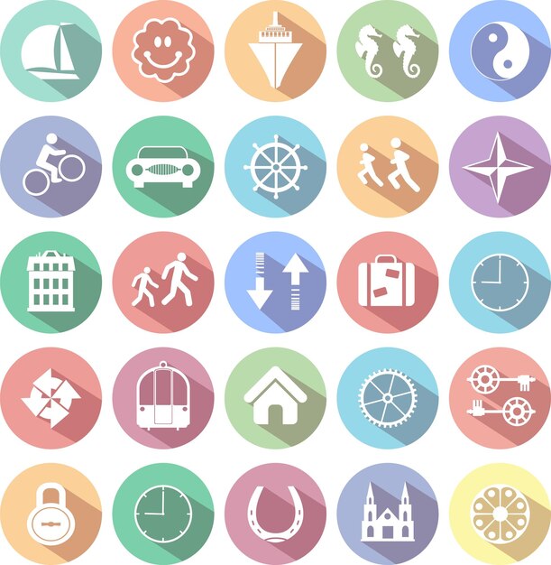 Set of web icons for business finance and communication