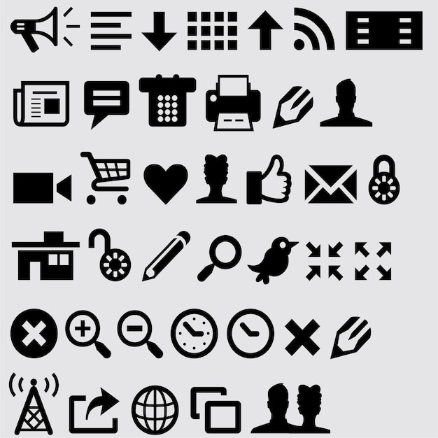 Set of web icons vector