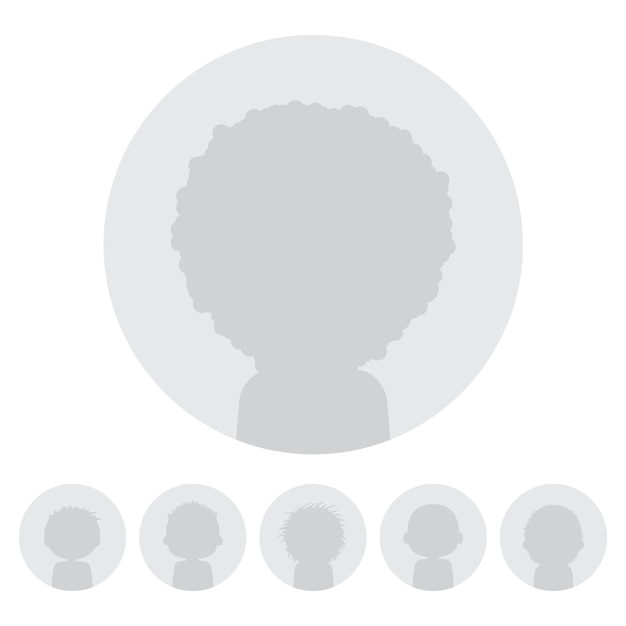 Vector set of web user avatars. anonymous person silhouette. social profile icon. vector illustration.