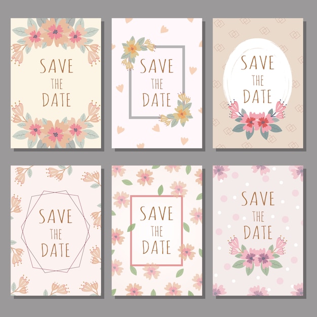 Set of wedding cards