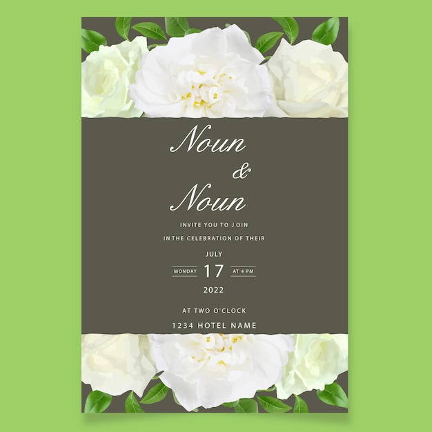 set of wedding invitations