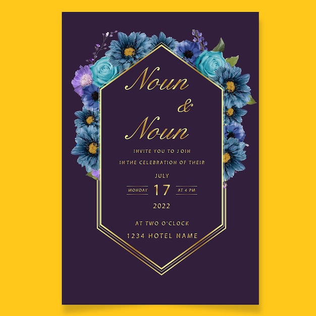 Set of wedding invitations