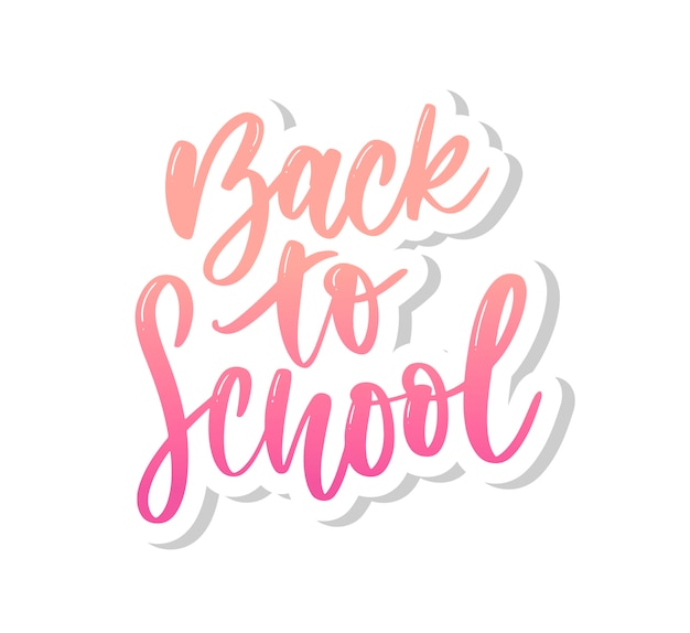 Set of Welcome back to school labels. School Background. Back to school sale tag.  illustration. Hand drawn lettering badges.