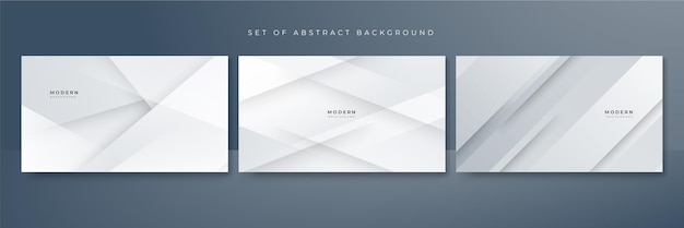 Vector set of white abstract background