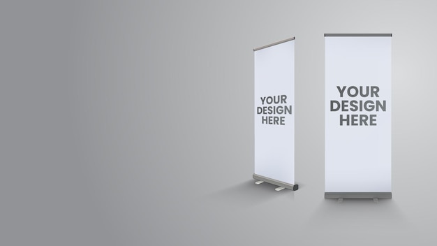 Vector a set of white banners with the words your design here on them