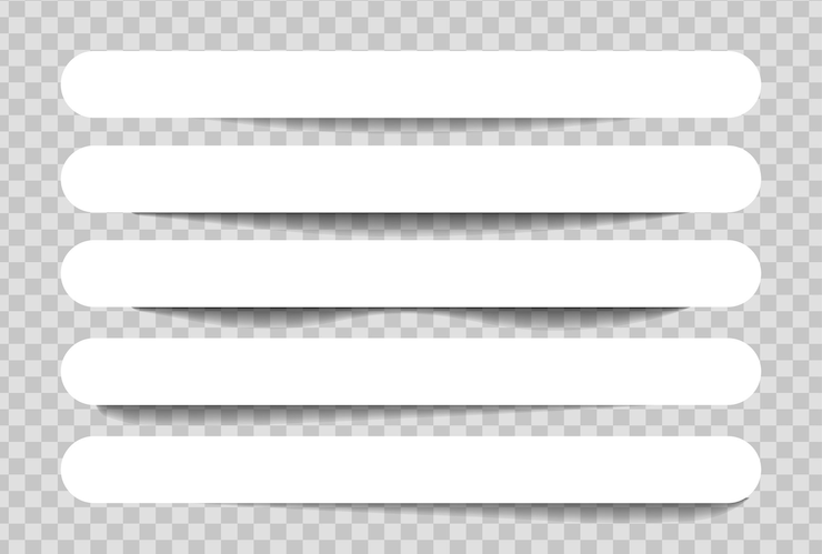 Vector a set of white transparent squares with a pattern of the white squares on a transparent background