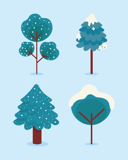 Set winterbomen