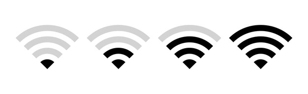set of wireless internet wifi signal wifi signal strength or electronic wave from router for commun