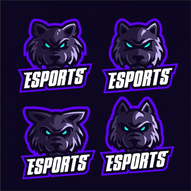 Set wolves esports logo template