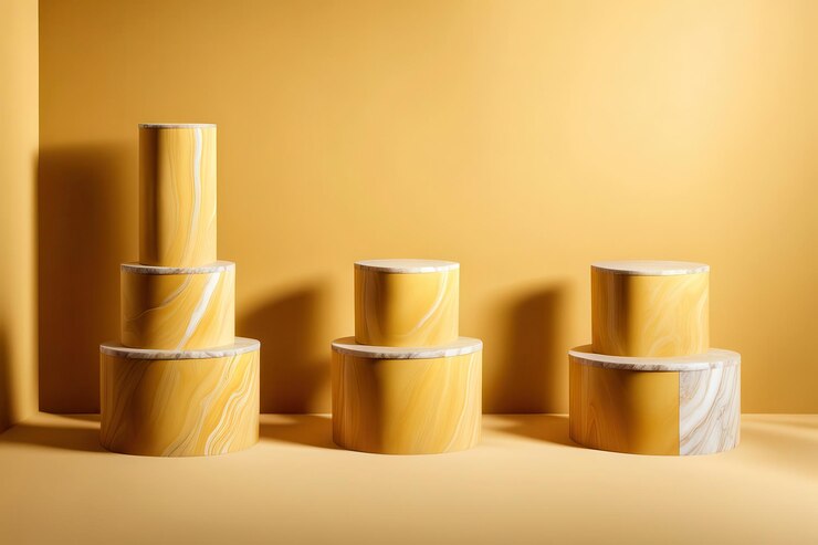 Vector a set of wooden boxes with one that has a shadow on it