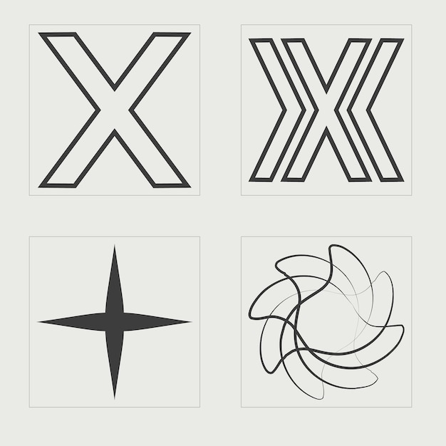Set of Y2K style vectors of objects Extraordinary Graphic Assets Flat minimalist icons
