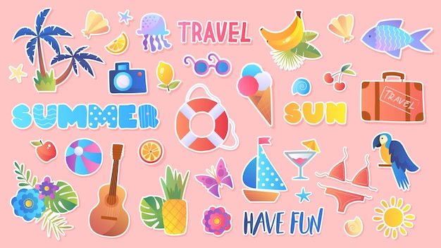 Set zomerstickers