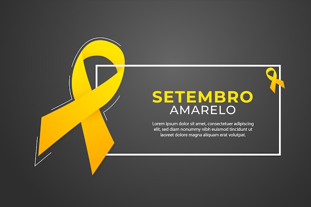 벡터 setembro amarelo 회색 배경