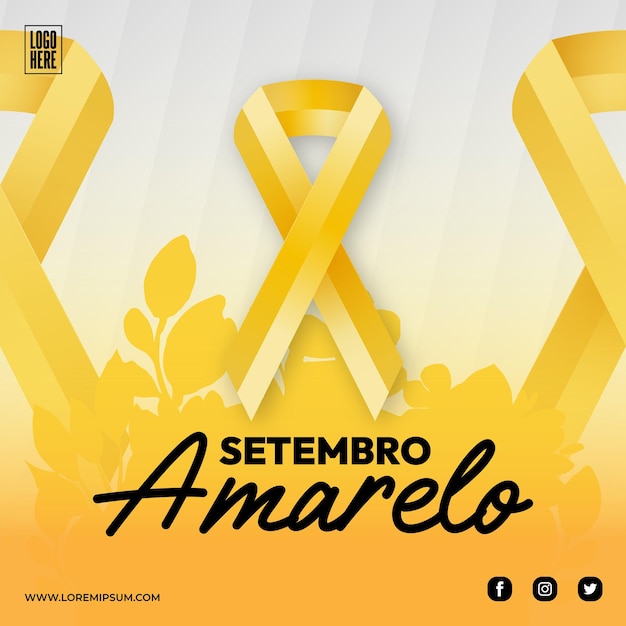 Vettore sfondo di prevenzione del suicidio setembro amarelo