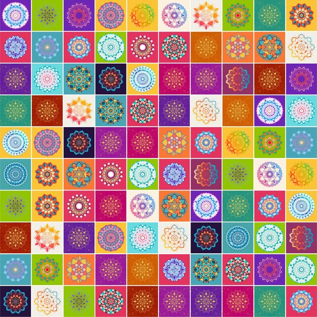 Vector setofpatternsofmandalas