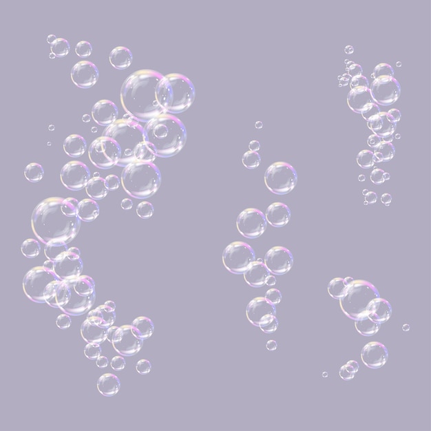 Sets of bubbles of various shapes foam