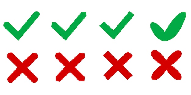Vector sets of check marks icon