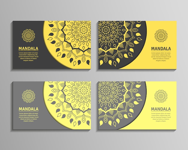 Sets van mandala visitekaartjes