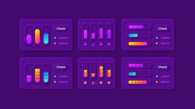 Setting adjustments UI elements kit