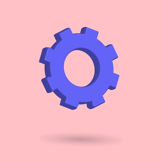 Setting gear icon icon button vector with blue and pink background, best for property design images