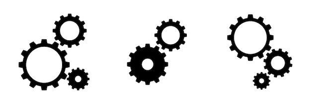 Setting gears icon Cogwheel group Gear design collection Vector illustration