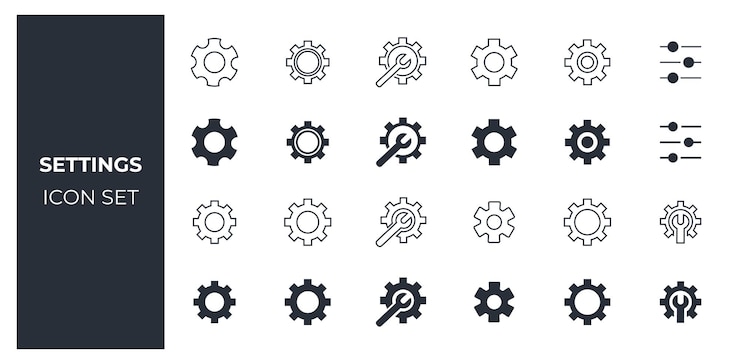 Vector setting icon set