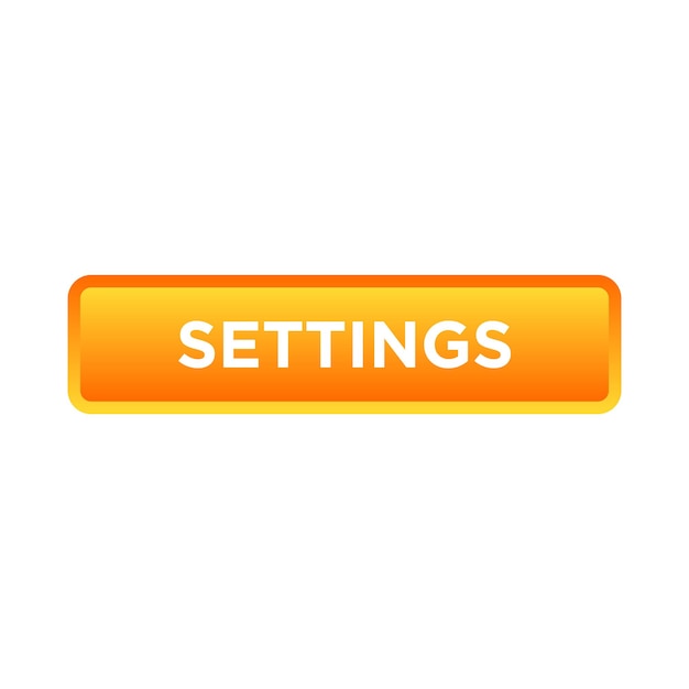 Settings button website vector template