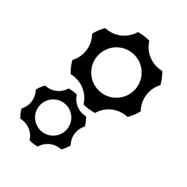 Vector settings icon additional gears icon vector illustration eps 10