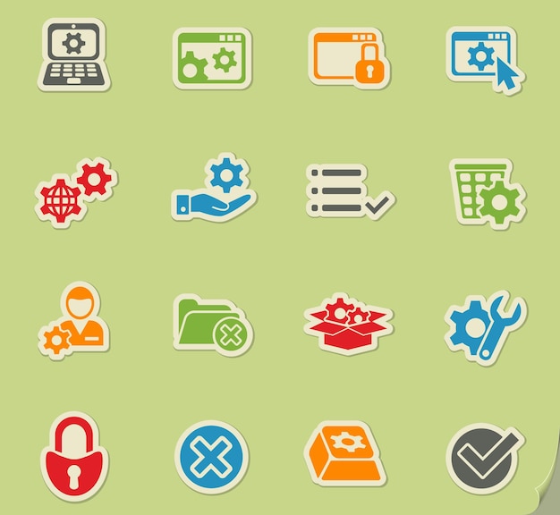 Vector settings icon set