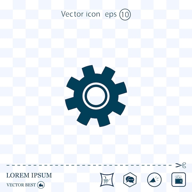 Settings symbol gears vector illustration on a light background Eps 10